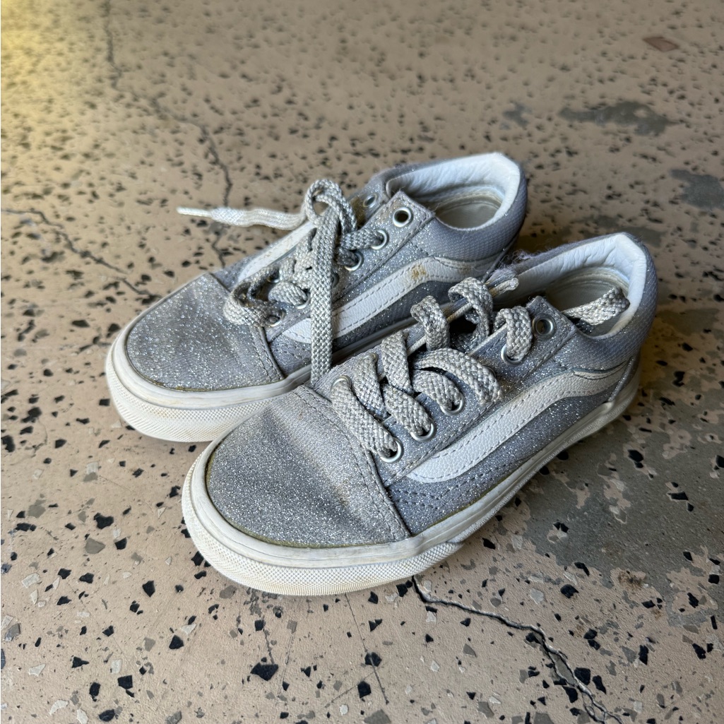 Silver Glitter Vans Sneakers 12